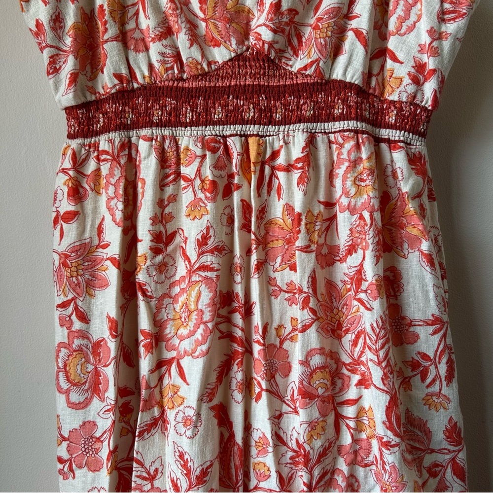 Rachel Zoe Linen Blend Floral Boho Maxi Dress XL - Picture 8 of 16